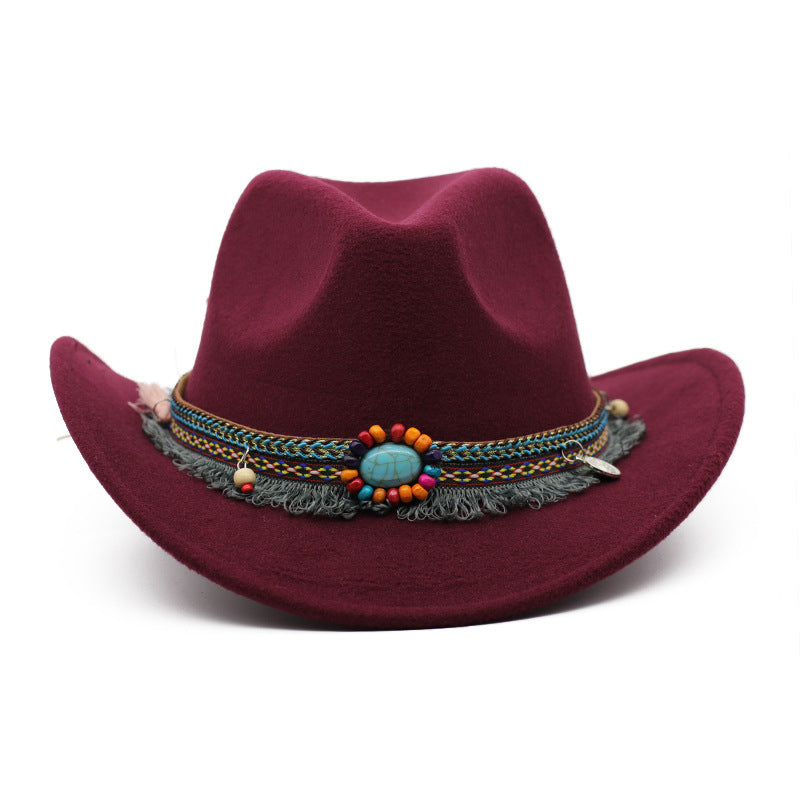 Unisex Curled Felt Cowboy