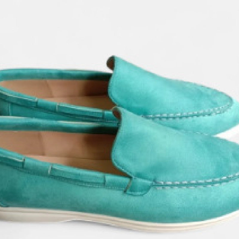 Men's premium suede loafers pair view