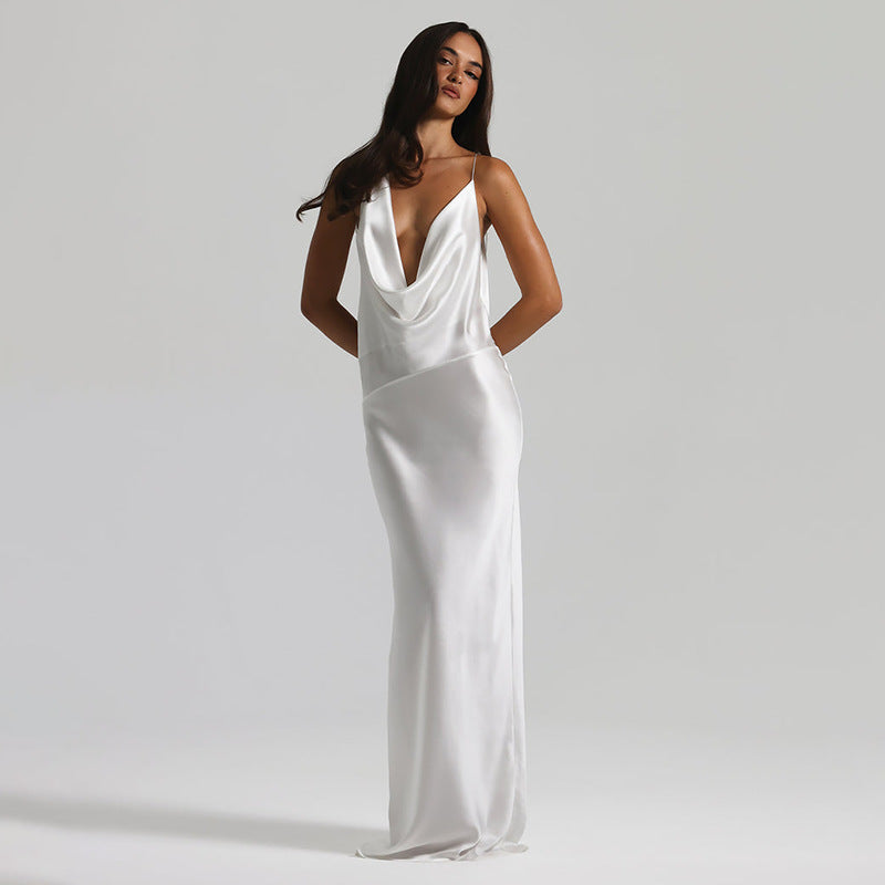 Halter lace-up bodycon dress color options