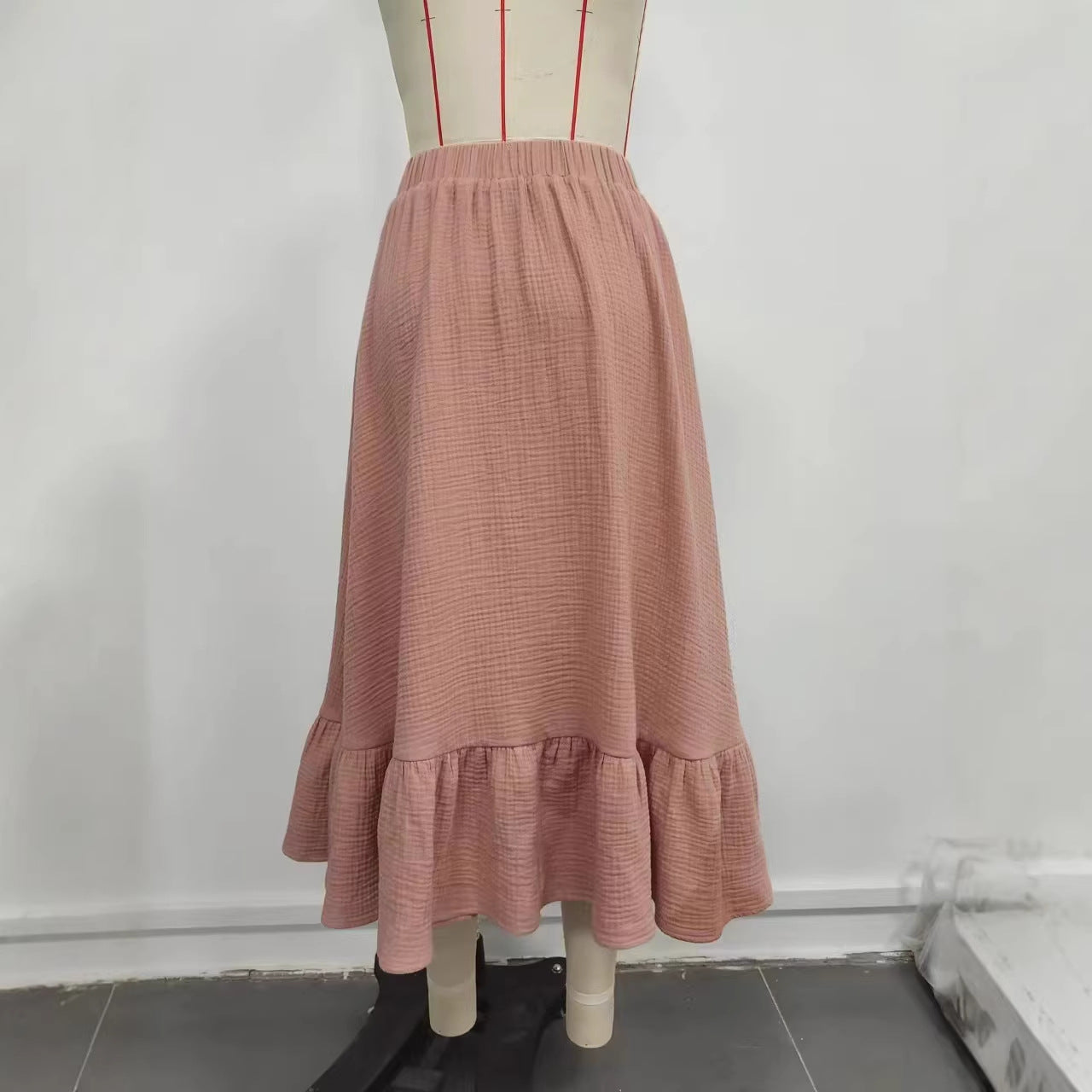 Layered pleated midi skirt color options