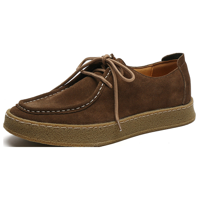 Premium suede city shoes close-up detail