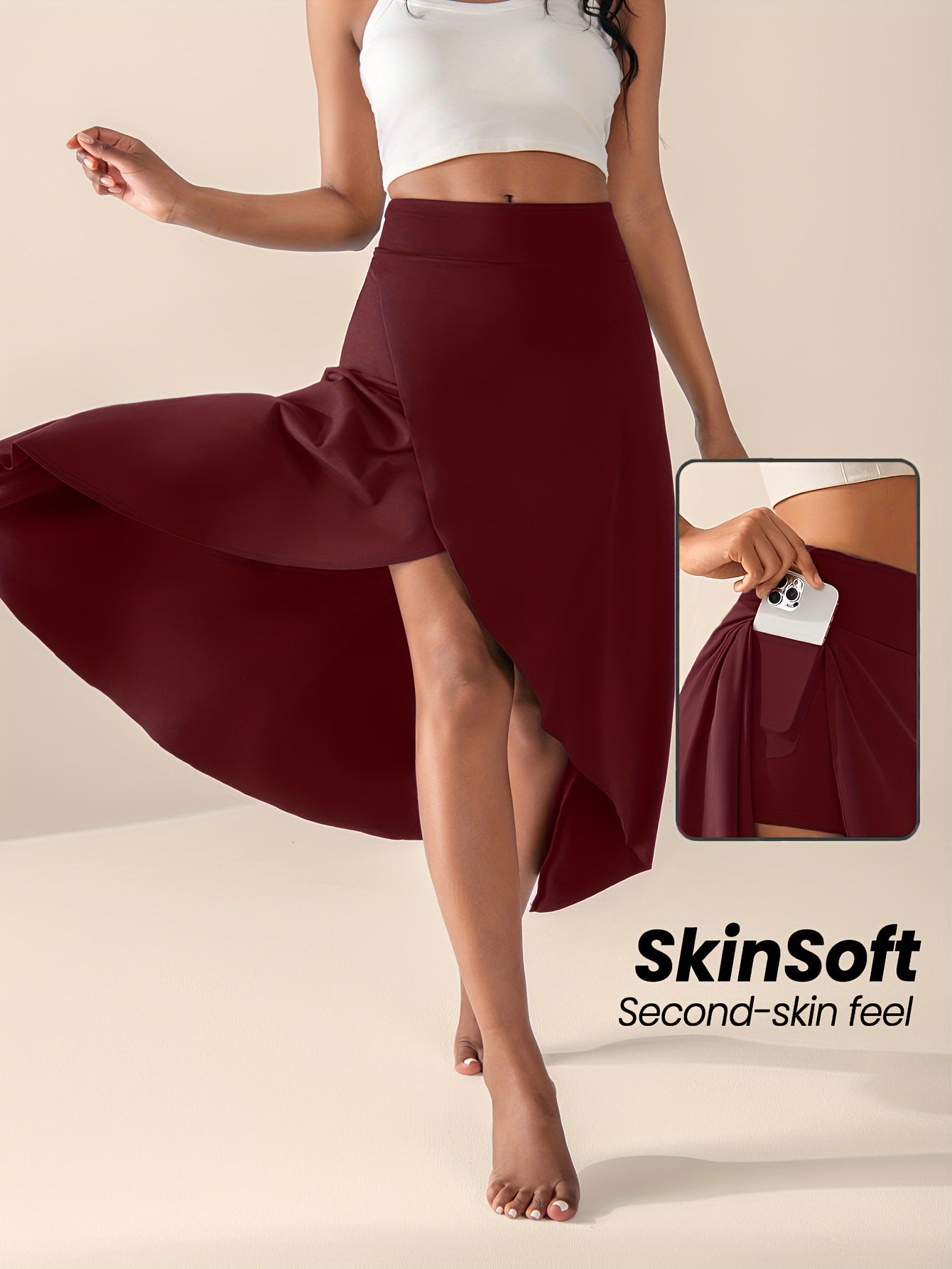 Elegant Flowing Midi Skirt
