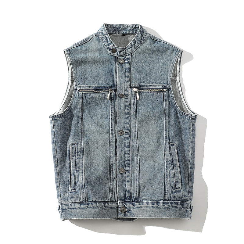Washed Denim Vest
