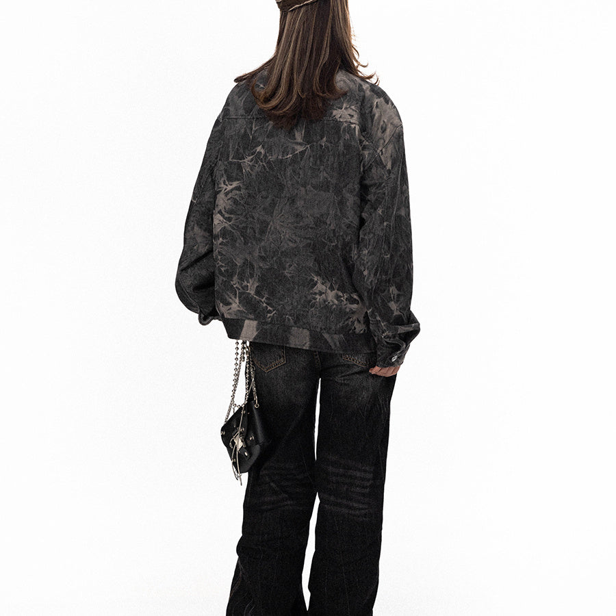 Tie-dyed Embroidered Denim