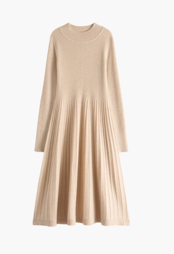 Pure Cashmere Flare Dress