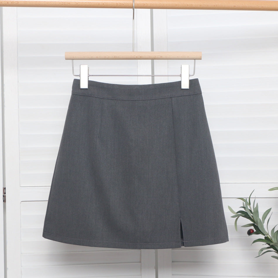 Women's Oxford straight mini skirt color options