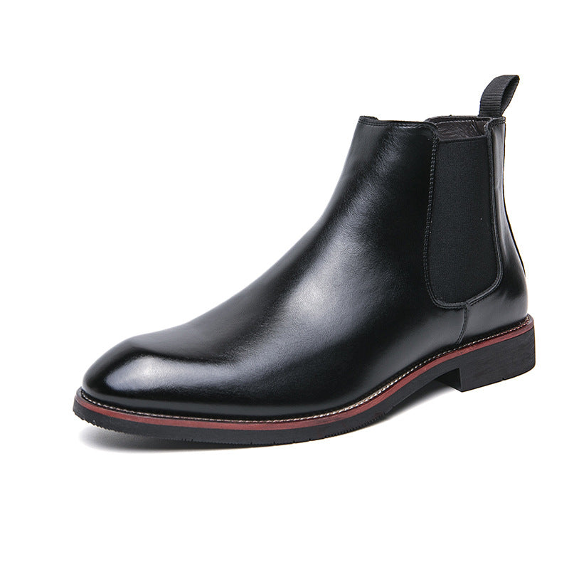 Men's fleece ankle boots sole and heel view