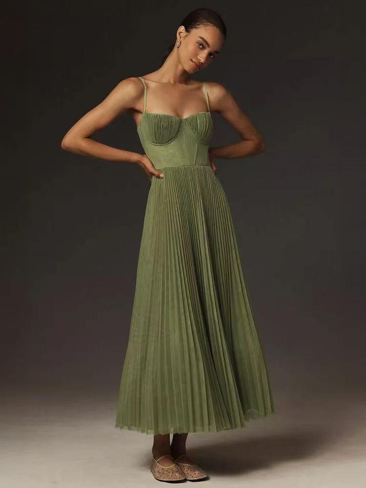 Backless sling slim dress color options