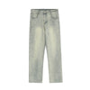 Men's washed printed jeans graphic denim streetwear