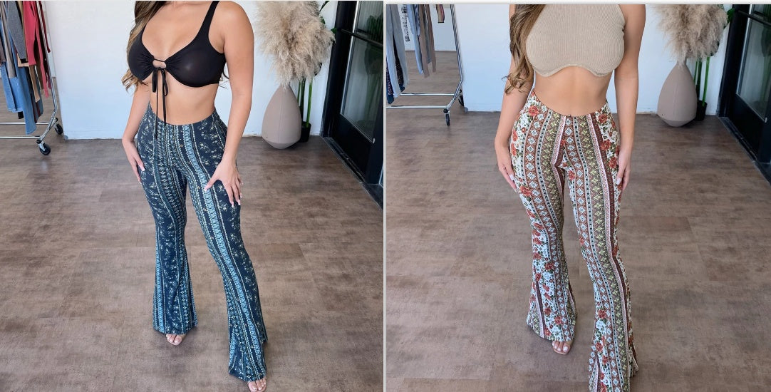TAEVI New Printed Slim Fit Pants