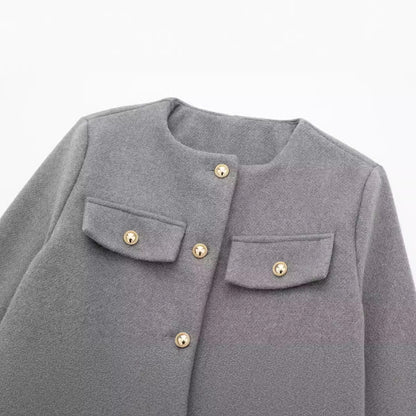 Women's Savile crop blazer side view
