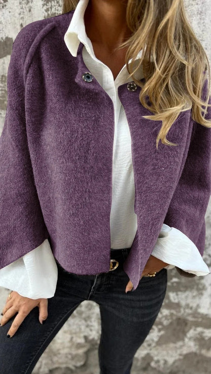 Batwing Cropped Knit Cardigan