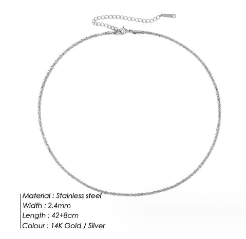 Serene sleek chain necklace gift packaging