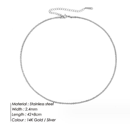 Serene sleek chain necklace gift packaging