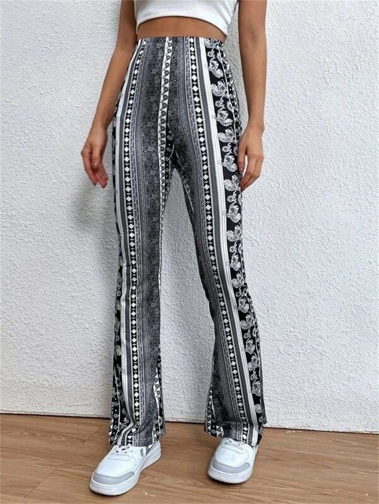 TAEVI New Printed Slim Fit Pants