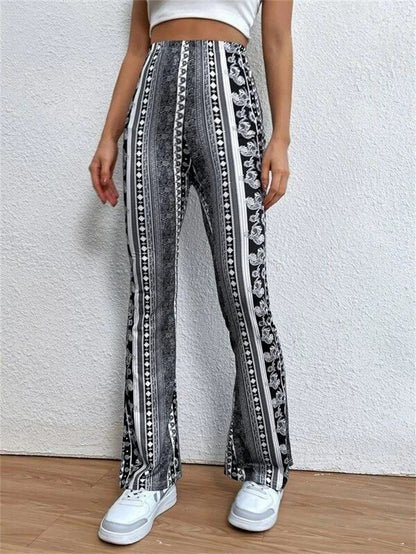 TAEVI New Printed Slim Fit Pants