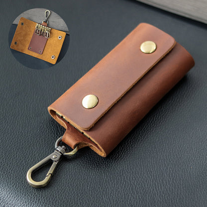 Leather key bag interior view
