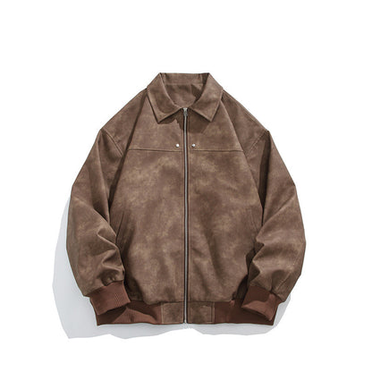 Women's cropped PU leather jacket alternate color