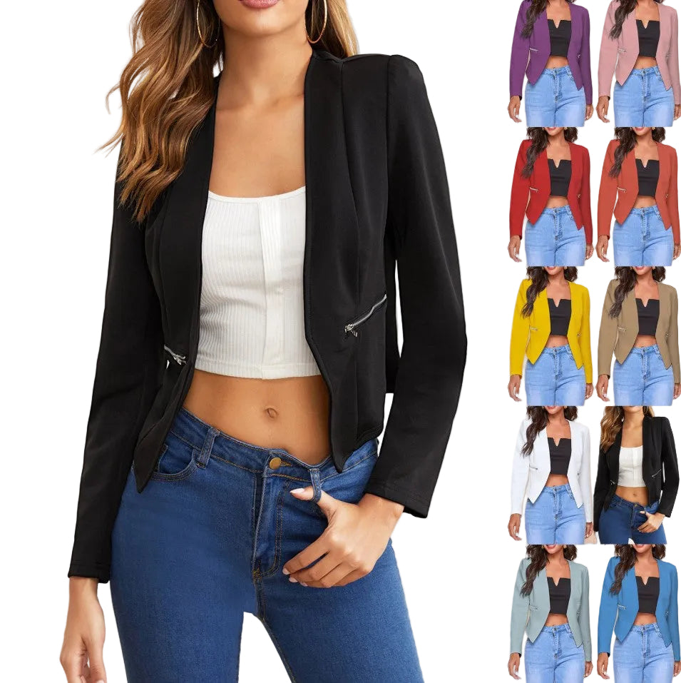 Zip pocket cardigan jacket main view