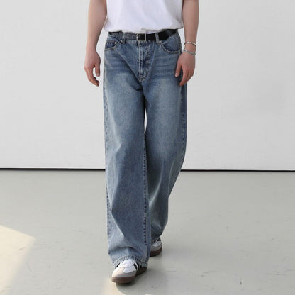 Men's retro washed jeans alternate color