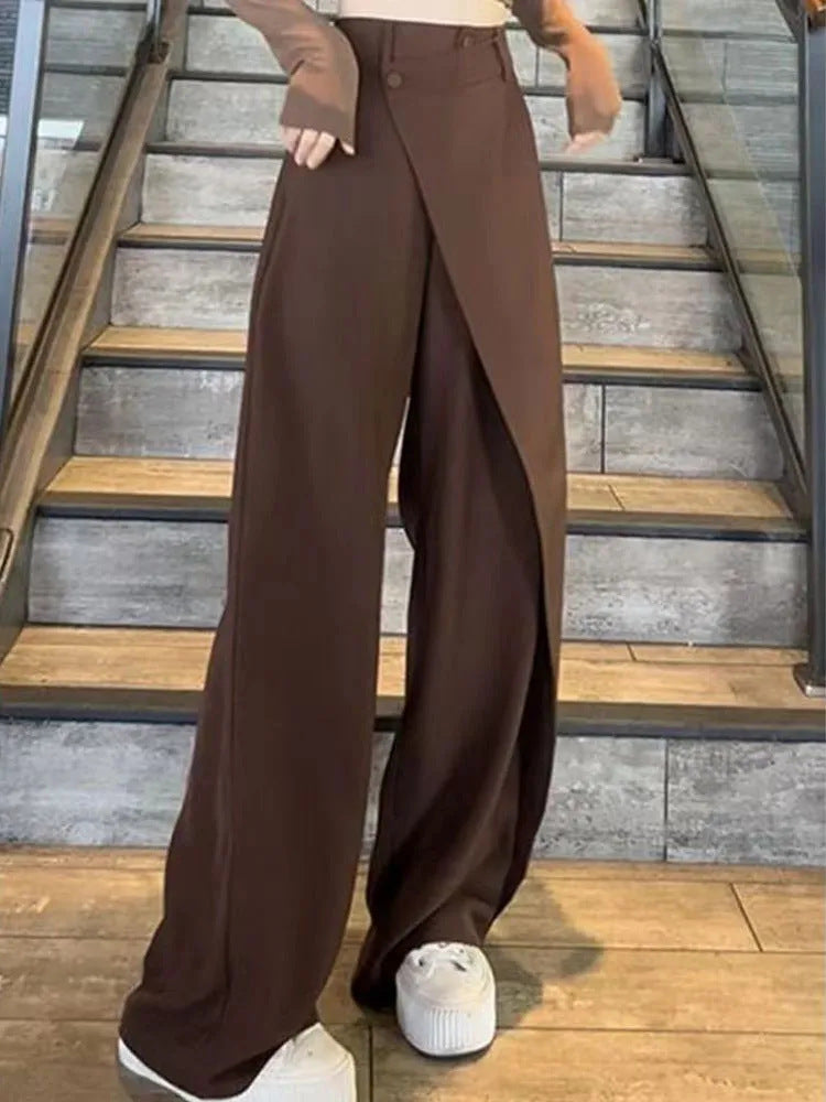 Irregular wide leg pants lifestyle