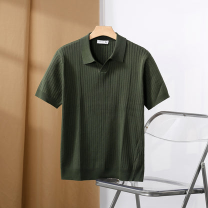 Premium ribbed polo alternate color option