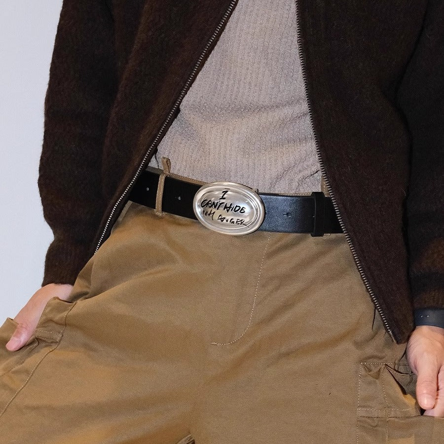 Graffiti distressed belt lifestyle