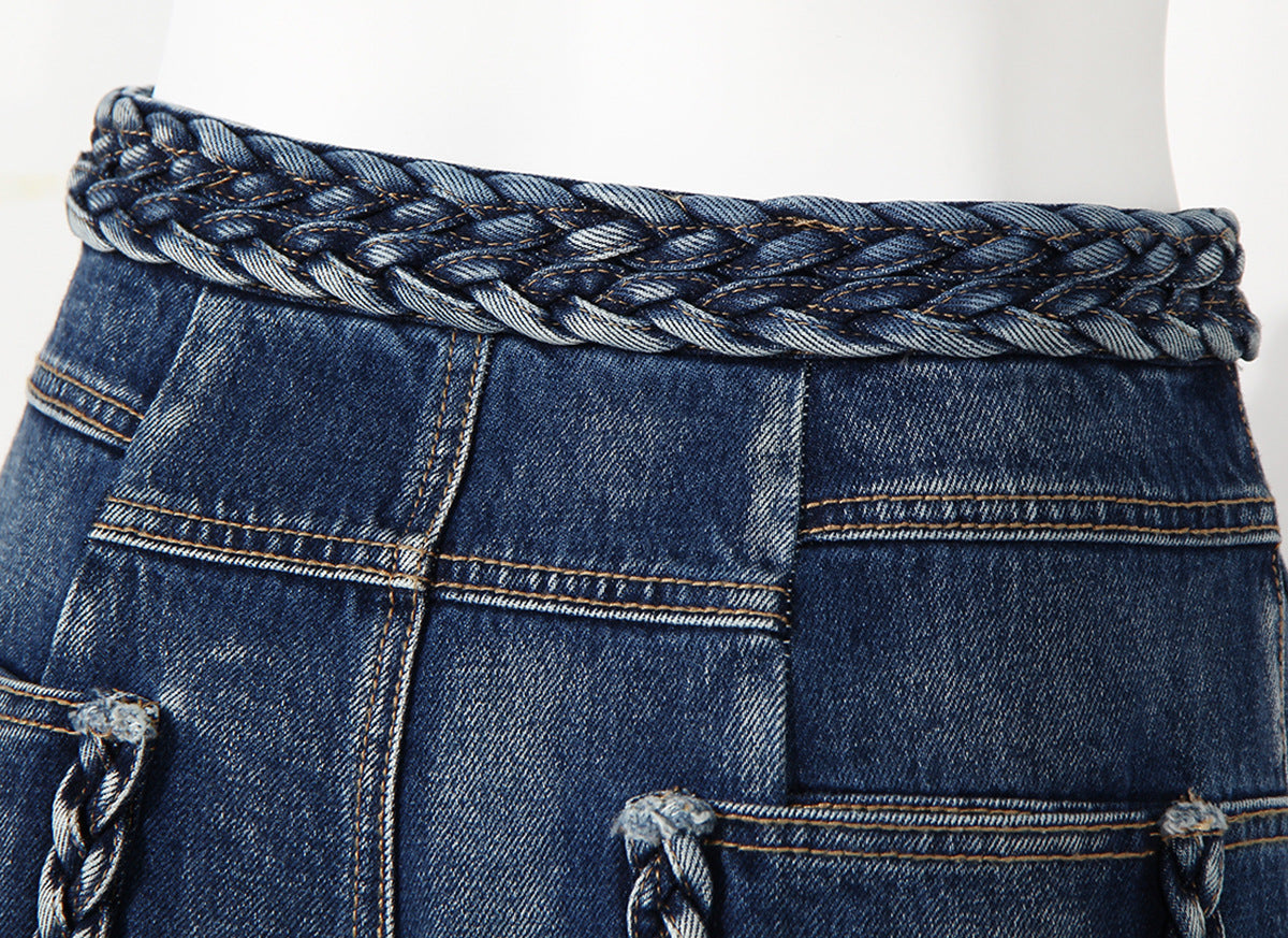 Braided wide leg jeans lifestyle