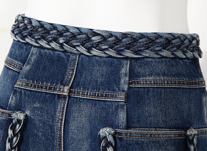 Braided wide leg jeans lifestyle