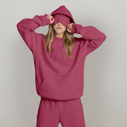 Solid hooded top hood detail