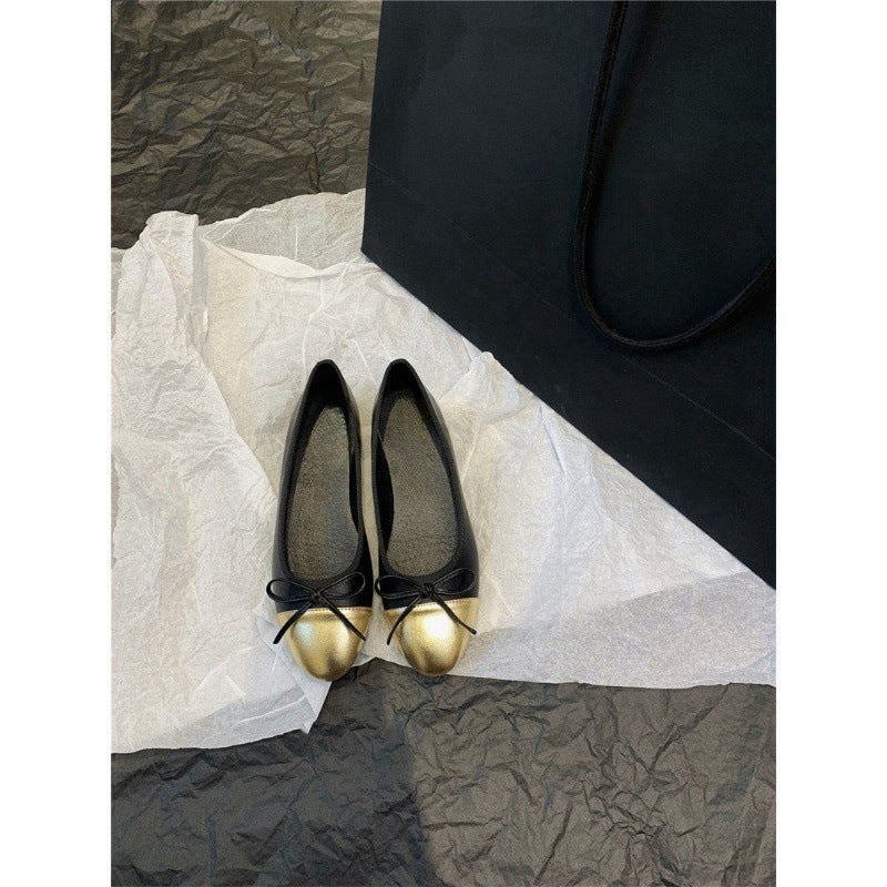 Women's flat bowknot ballet shoes pair view