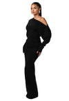 Off shoulder knit bodycon dress main view