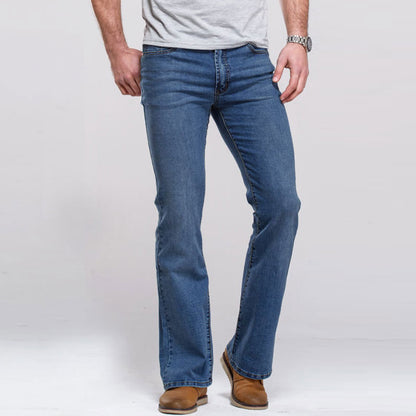 Men's slim washed jeans color options