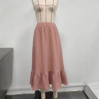 Layered pleated midi skirt lifestyle