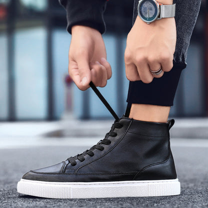 All-match leather shoes back view