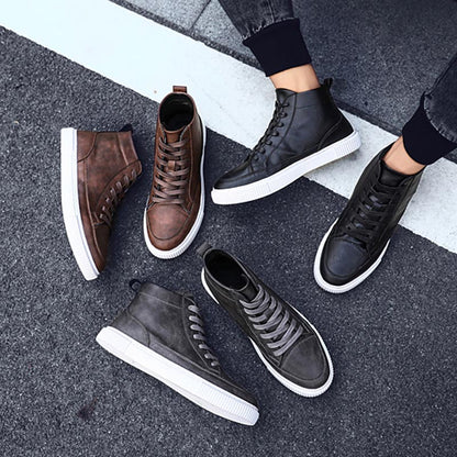 All-match leather shoes side view