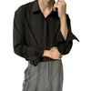 Men's retro drape white shirt casual elegant style