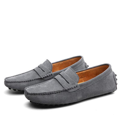Men's suede driver loafers alternate angle