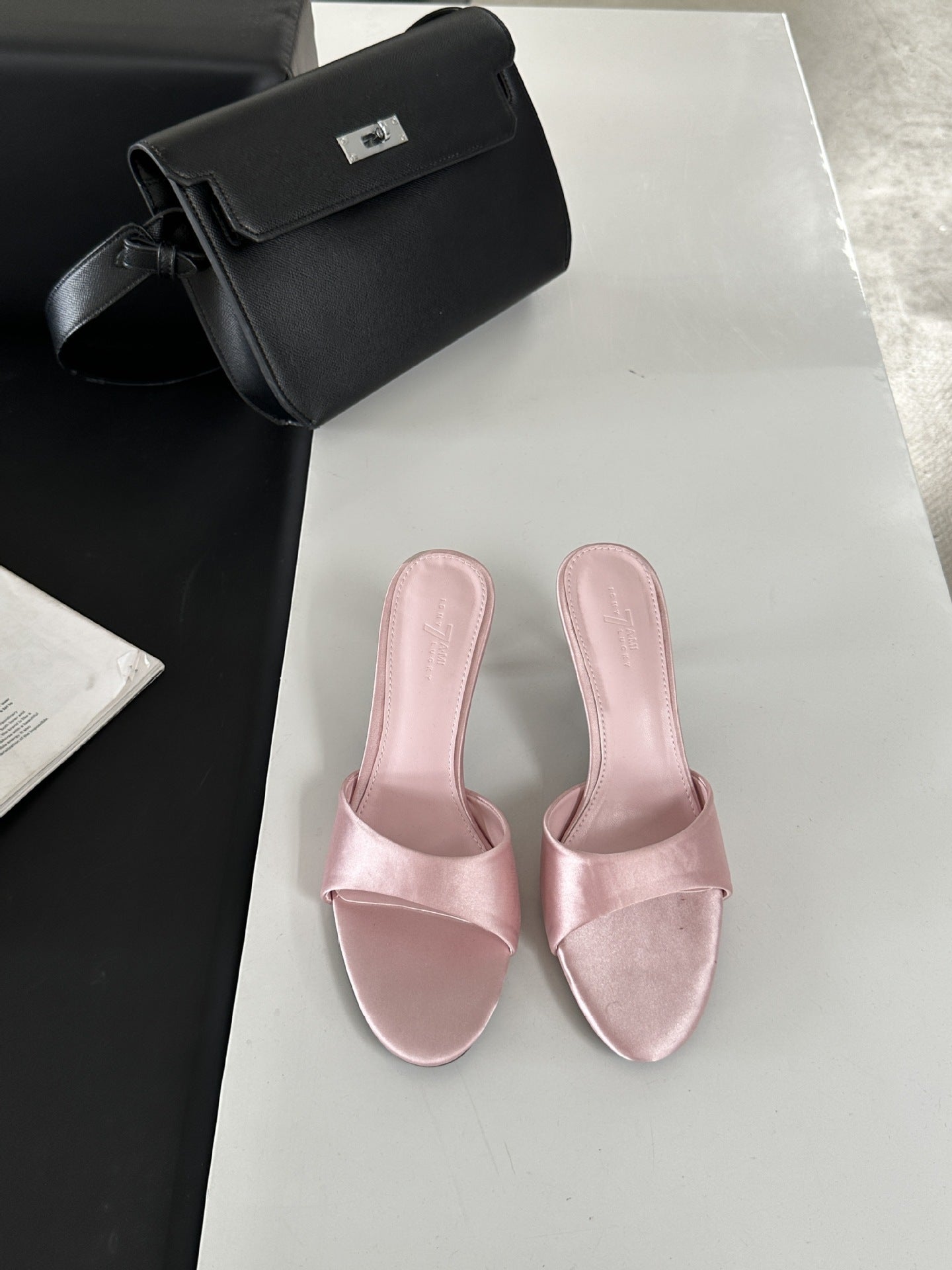 Women's open toe sandals close-up detail