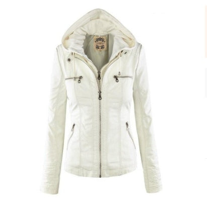 Premium Detachable Hood Leather Jacket
