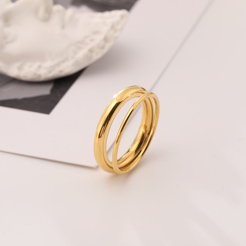 Infinity band ring on finger lifestyle