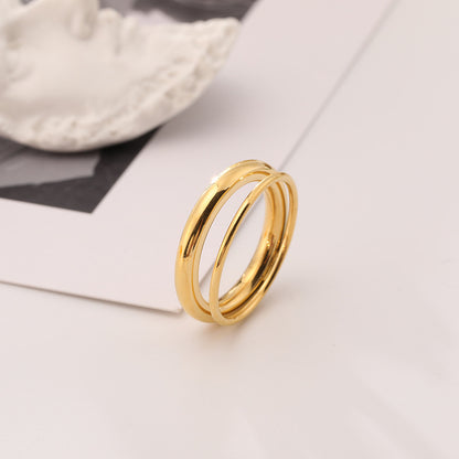 Infinity band ring on finger lifestyle