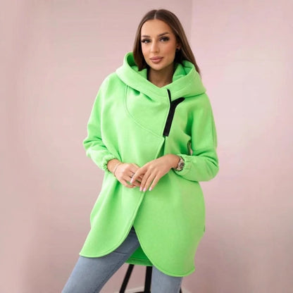 Plus size solid sweater side view