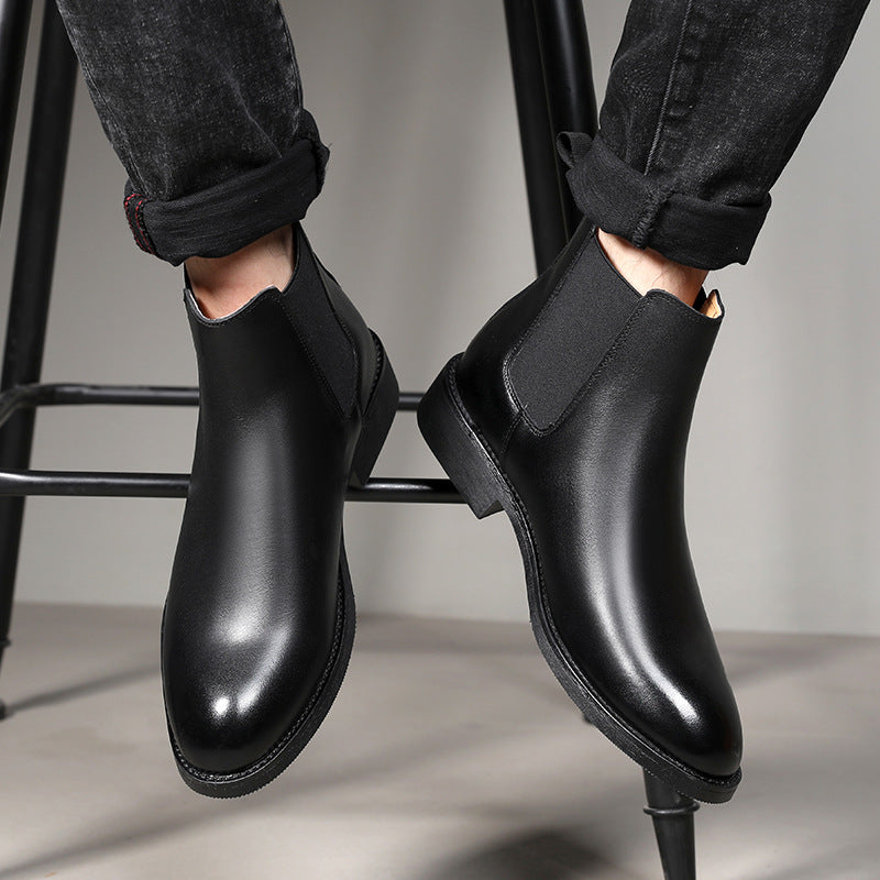 Men's Chelsea boots side profile view