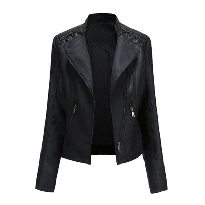 Women’s Short Slim Fit Leather Jacket