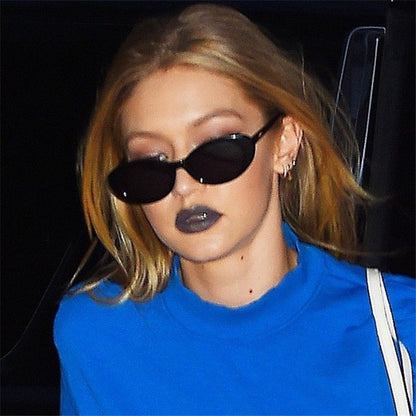 Sylvie oval sunglasses on model lifestyle