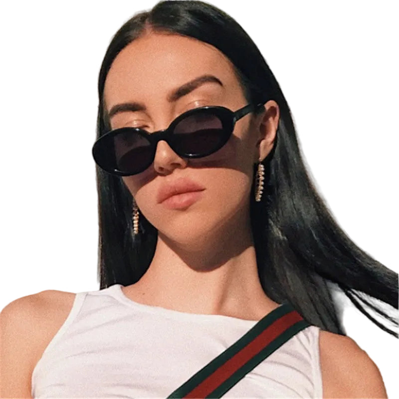 Sylvie oval sunglasses retro UV400 old money women's eyewear