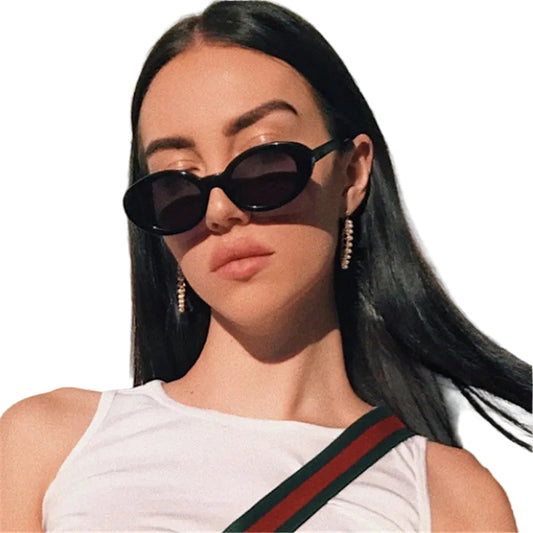 Sylvie oval sunglasses retro UV400 old money women's eyewear