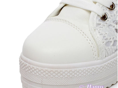 Women's chunky canvas shoes sole view