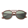 Trendy wood frame polarised sunglasses UV400 natural aesthetic